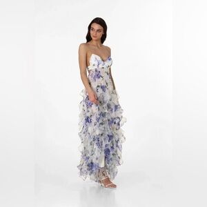 Menti Iris Flower Maxi Dress
